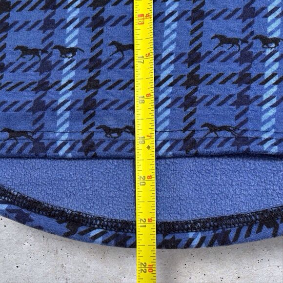 Kerrits Muzzle Nuzzle Pullover Kids Medium Blue Horse Pony Equestrian Riding - Picture 8 of 9